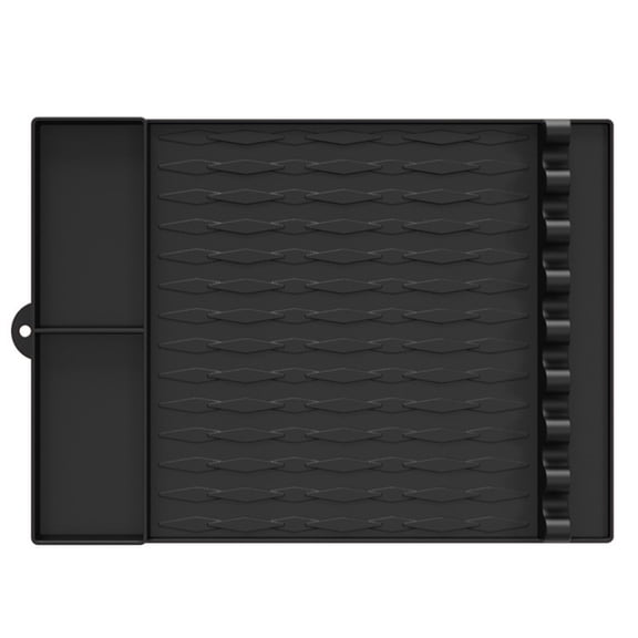 Silicone Grill Mat with Tool Slots & Drip Pad Heat-Resistant BBQ Accessory for Weber Charcoal Grills,Non-Slip Spatula Holder