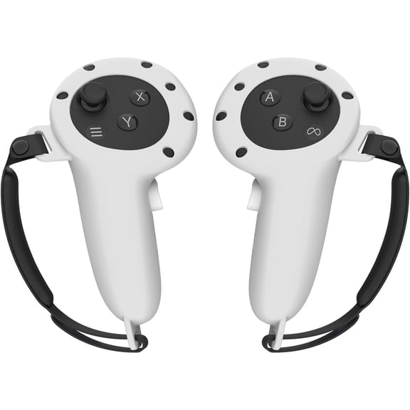 Silicone Grip Cover For Meta Quest 3/3s Controller Grips, Protector Cover Compatible with Meta Quest 3 Accessories Silicone Protective Case with Adjustable Strap