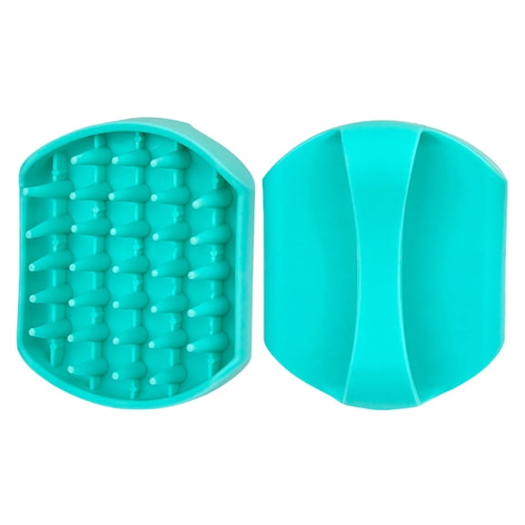 Silicone Grooming Bath & Massage Brush for Cats and Dogs, Large Hair Scalp Scrubber for Wet Dry Use, Long Bristles Shampoo Brush for Shedding Control, Dandruff Removal for Home, Shower, Spa