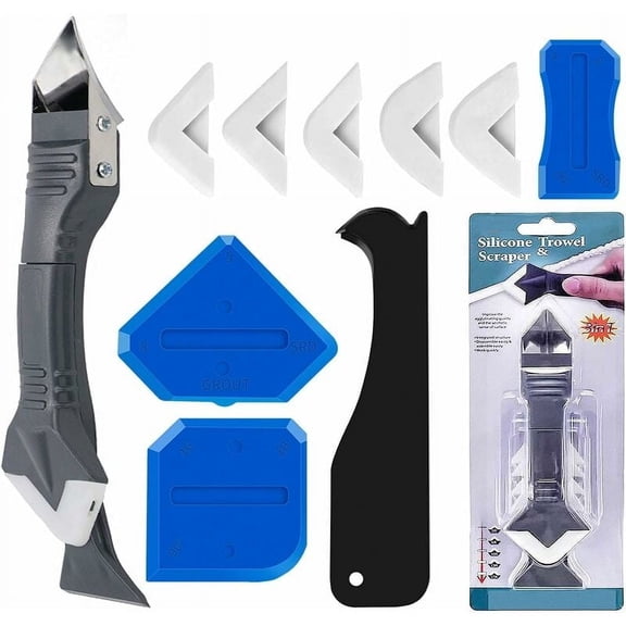 Silicone Grout Smoother, 3 In 1 Silicone Smoothing Grout Remover Finishing Tool, 4Pcs Silicone Caulking Tools, For Kitchen Bathroom Tile