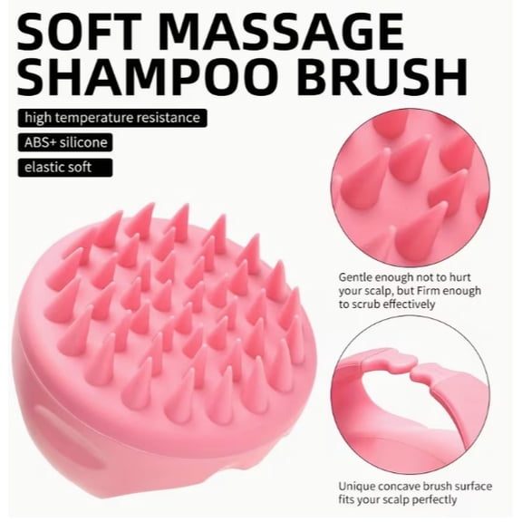 Silicone Hair Scalp Massager Shampoo Brush - Handheld Shower Scrubber for Dandruff Removal and Deep Cleansing