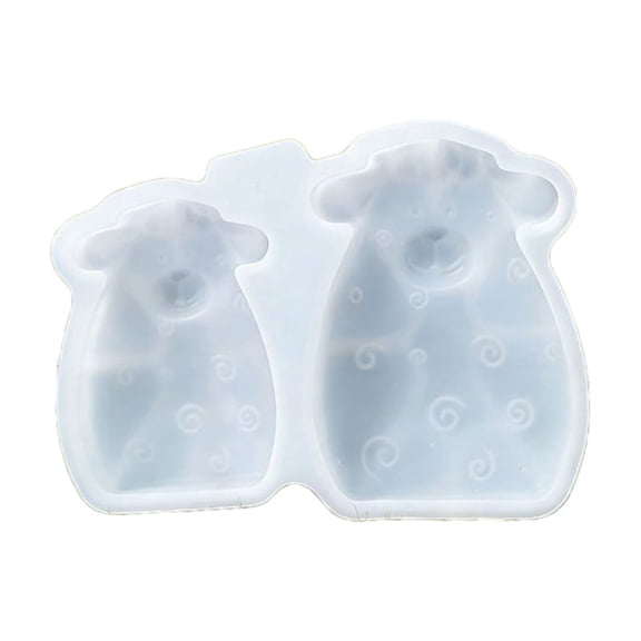 Silicone Half 3D Sheep For Soap Plasters Casting Craft Making