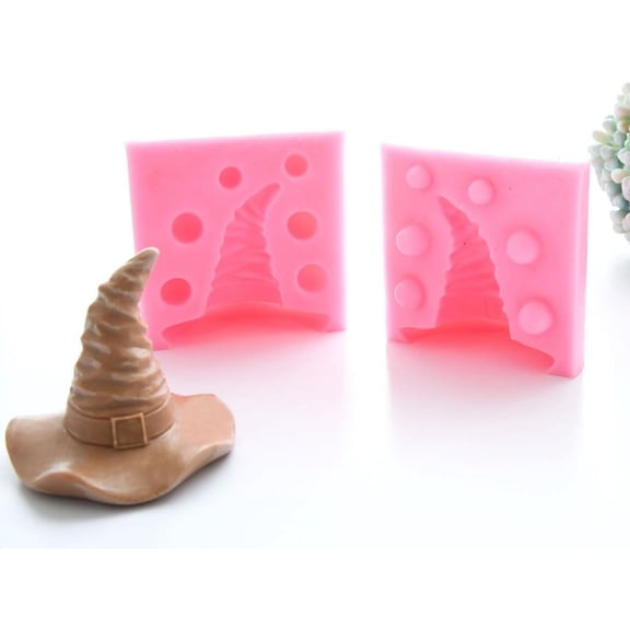 Silicone Halloween Witch Hat Chocolate Mold - Cupcake Topper