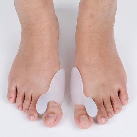 Silicone Hallux Valgus Protector, Silicone Bunion Protector, Toe Separator with Forefoot Pads, for Pain Relief and Hammer Toe, 2 Pair