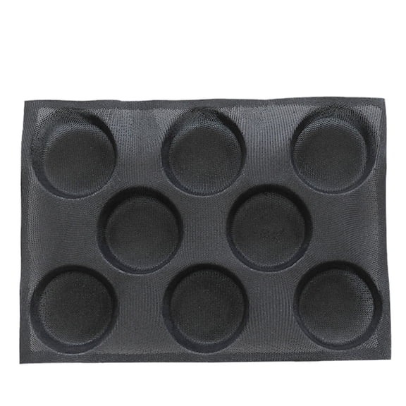Silicone Hamburger Bun Mold 8 Cavities Non Stick Baking Pan