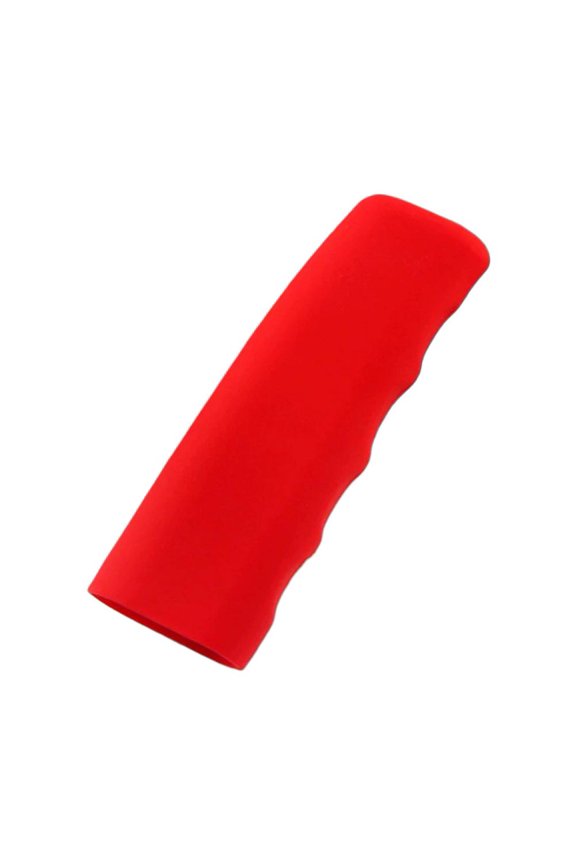 Silicone Hand Brake Grip Cover, Gray Wavy Anti-Slip Design, Most Car Models