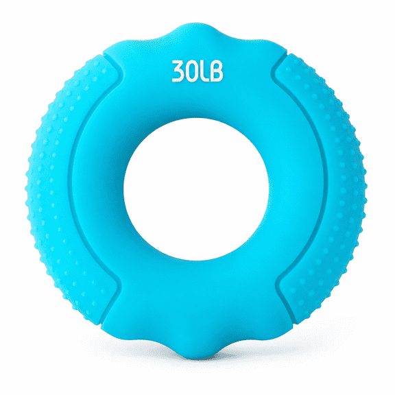 Silicone Hand Grip Strengthener Ring & Finger Exerciser for Grip Strength, Textured Massage Muscle Trainer for Forearm Workout, Non-Slip Squeeze Ring for Stress Relief, Rock Climbing & Gym Recovery