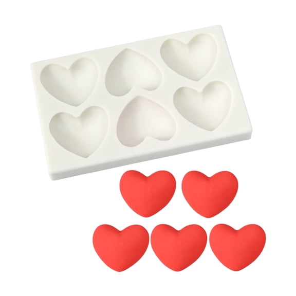 Silicone Heart Shape Molds for Baking Cakes and Chocolates Fondant Baking Mould