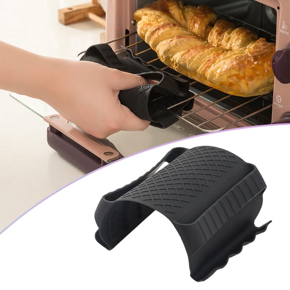 Silicone Heat Insulation Clip for Grilling Baking,1-Pack Hot Handle Holders for Oven,Non-Slip Clip for Microwave Bowls,Trays,Pots,Reusable Bread Clips,Toaster Gripper