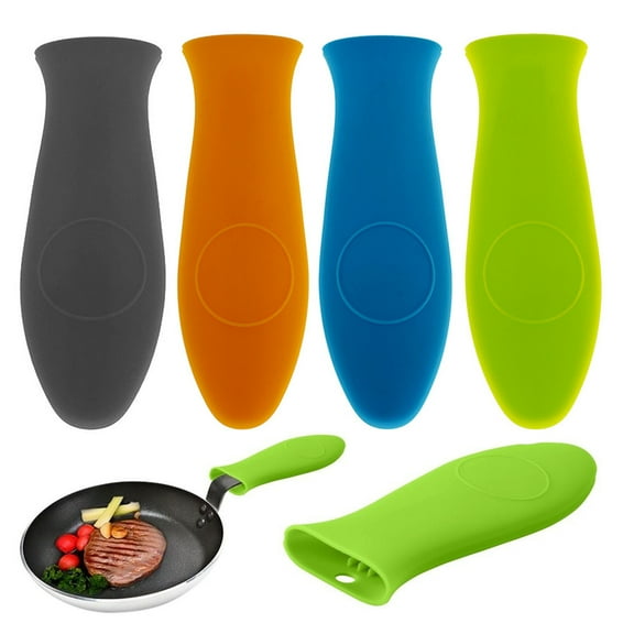 Silicone Heat-Resistant Handle Covers, Pan Grip Set for Safe Cooking