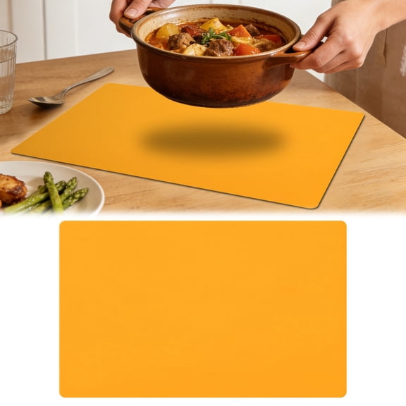Silicone Heat Resistant Mats for Countertop,Silicone Mats for Kitchen Counter,Large Silicone Countertop Protector 24" by 16",Nonskid Heat Resistant Desk Saver Pad,Multipurpose Mat,Placemat,Orange