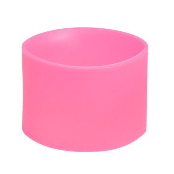 Silicone Heat-resistant Cup Sleeve Protective Non-slip Water Glass Cover for Bottle Mug (Pink)