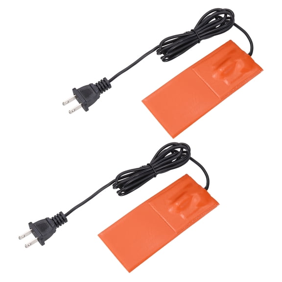 Silicone Heating Pad, 120V 50W Car Engine Block Oil Pan Heater Heater Strip for Constant Temperature 127mm x 54mm, Pack of 2