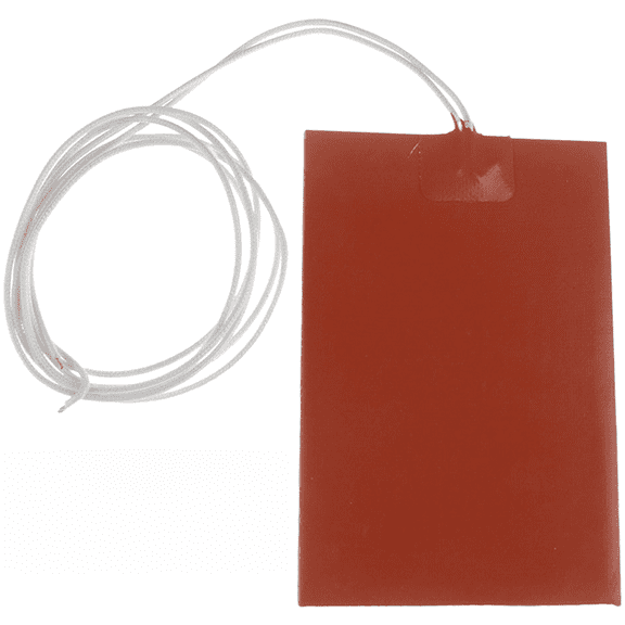 Silicone Heating Pad 300W 220V Flexible Heater Element Fast Uniform Heat Distribution Wide Temp Range -60C To 250C For Engine Oil Tank Industrial Use Red 10X15cm