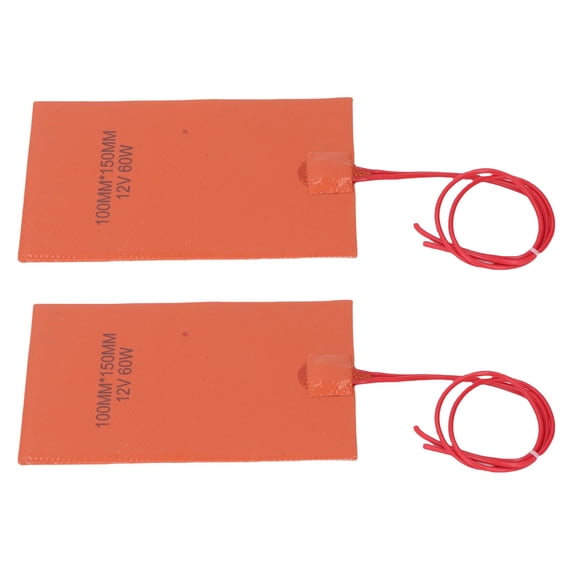 Silicone Heating Pad 60W Fast Heating Elements 200C High Temp Proof Flexible Silicone Heater Mat for Electric Blanket 3.94 x 5.91 in / 100 x 150 mm