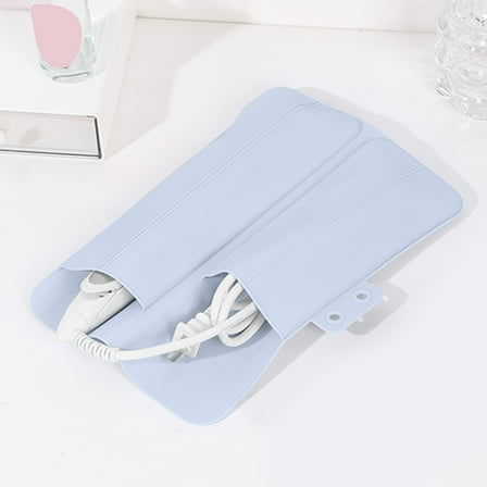 Silicone Heatproof Mat for Curling Irons & Flat Irons | Large 11x8 Inch Hot Tool Pad | Heat Resistant Protector for Countertops | Travel Storage Bag for Hair Styling Tools | 1 Pcs