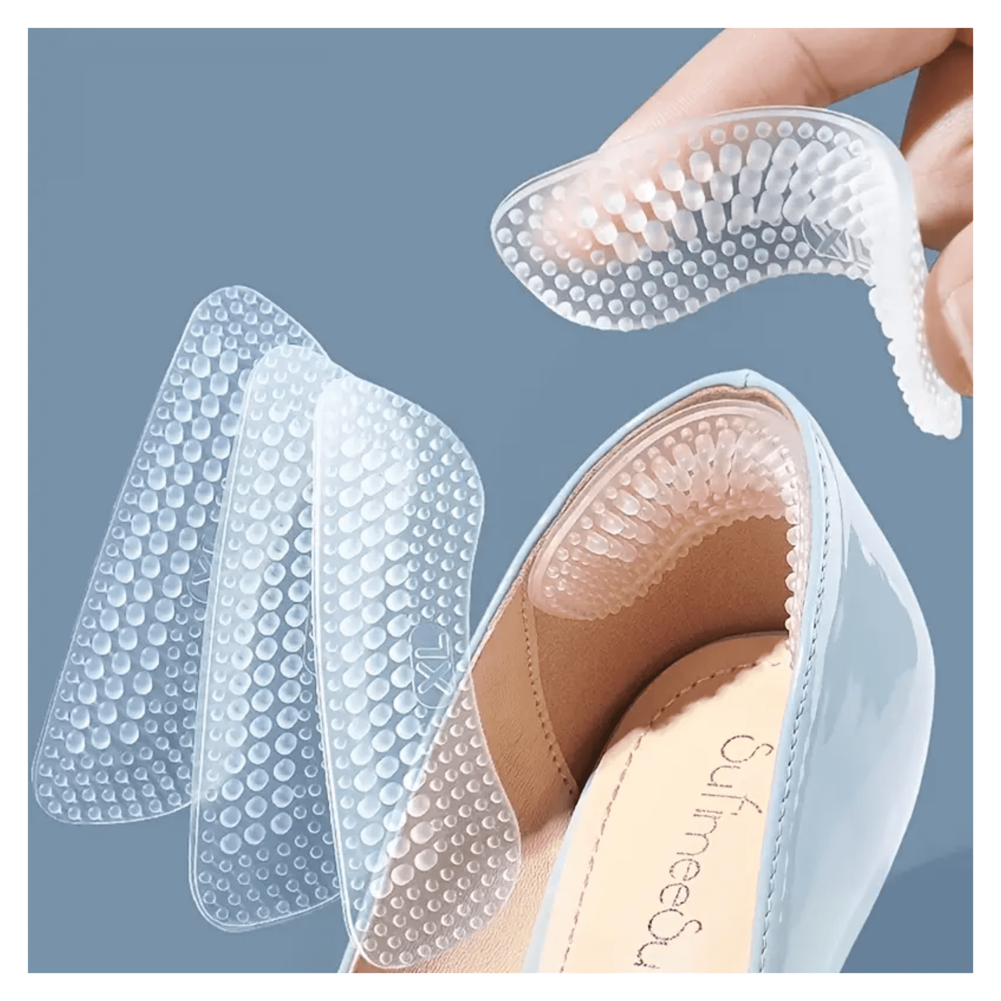 Silicone Heel Stickers Heels Grips For Women and Men Anti Slip Heel  Cushions Non-Slip Inserts Pads Foot Heel Care Protector 4 Pcs (2 Pair) Size  Large 