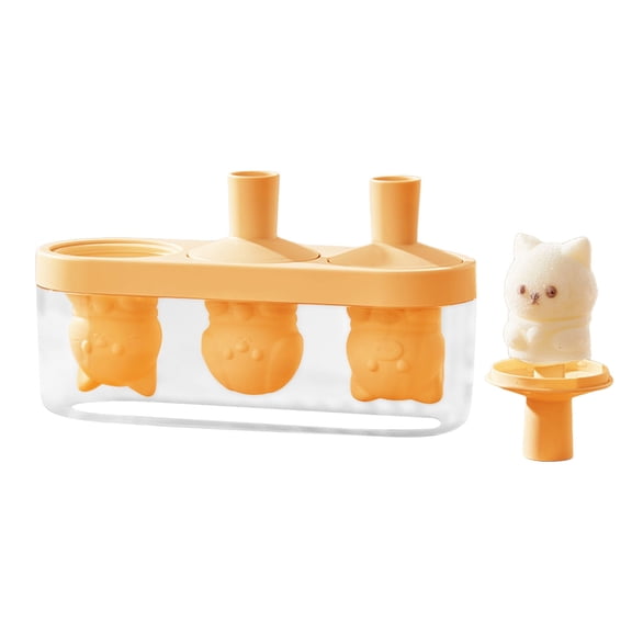 Silicone Homemade Ice 3 Cavity Maker with Transparent DIY Cute Animal Design for Easy Release and Reusable enjoyment this Summer