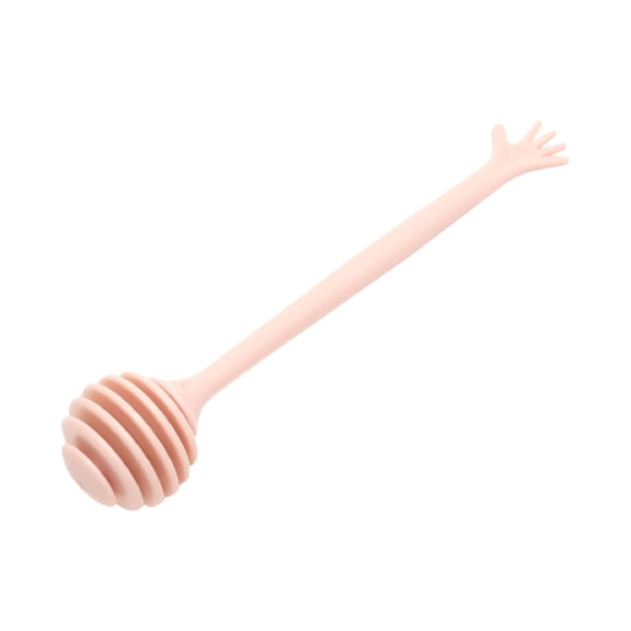 Silicone Honey Dipper Sticks, Spiral Design Non-Drip Honey Spoon with Jar Stirring Rod, Food-Grade BPA Free Dispenser for Syrup, Jam & Beverages,Pink