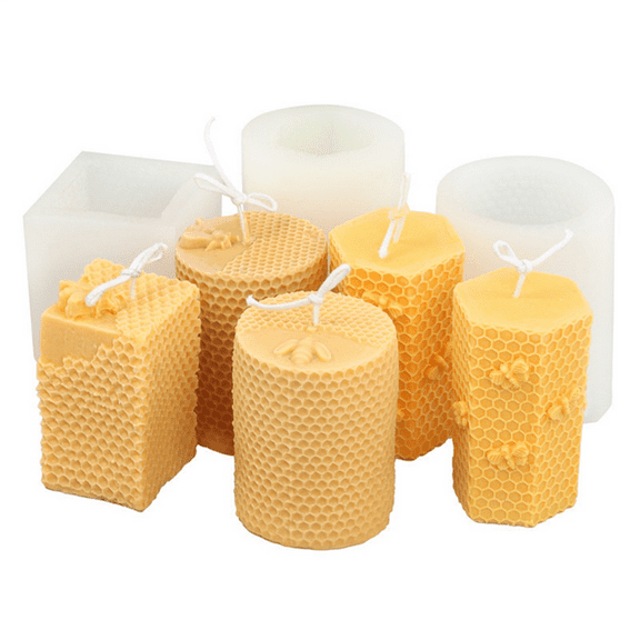 Silicone Honeycomb Candle Mold 6-Sided Honeycomb Candle Mold