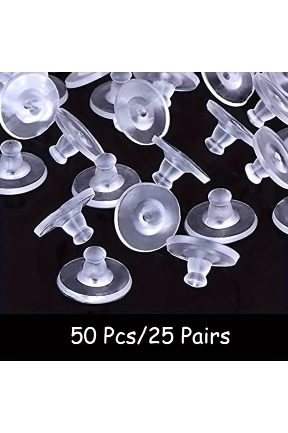 Silicone Hook Earring Backs, Transparent Rubber Safety Stoppers, Suitable for Drop Earrings, Soft Clip Earring Pin Backs Replacement, Earring Backs and Backs