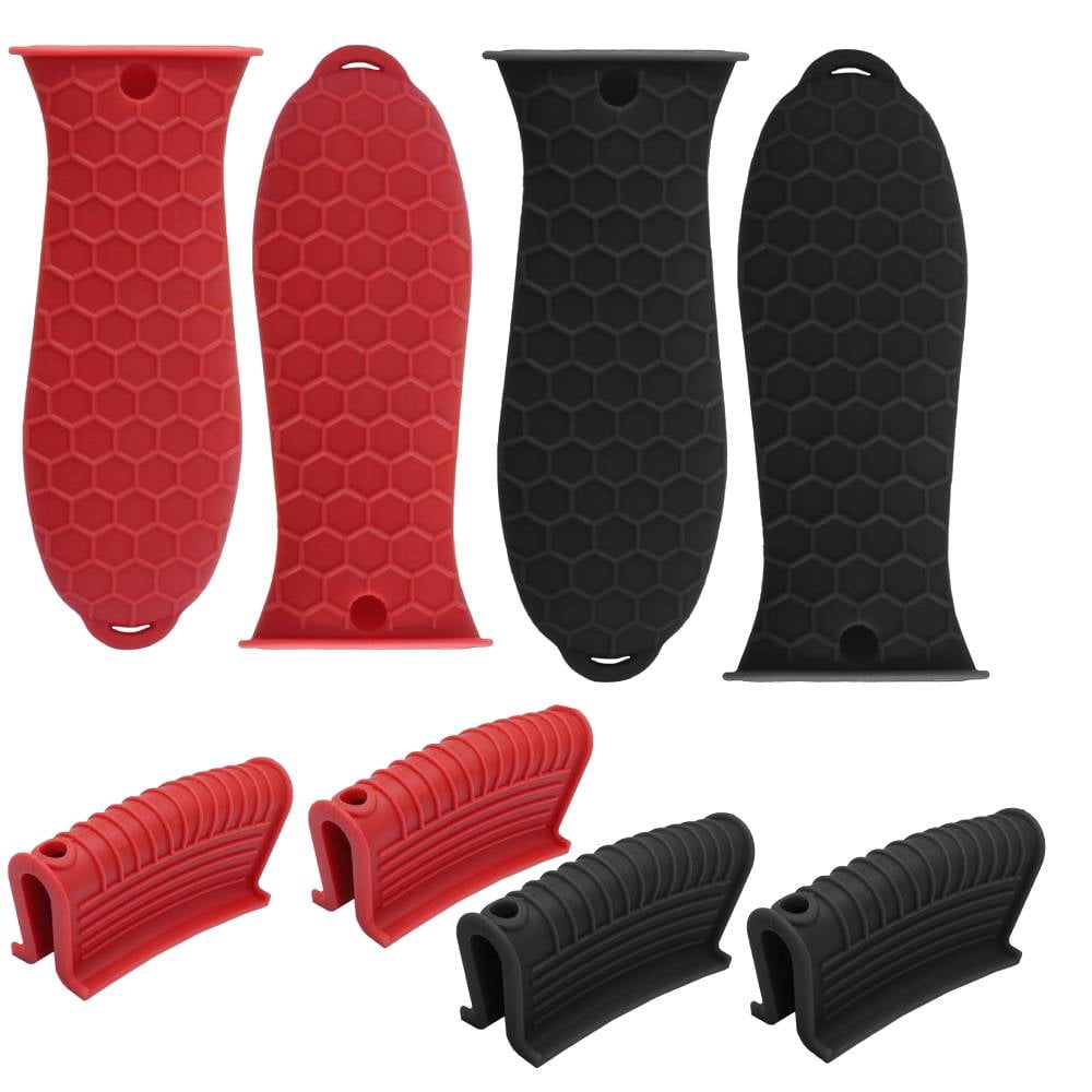 Silicone Hot Handle Holder, Rubber Pot Handle Sleeve Heat Resistant ...