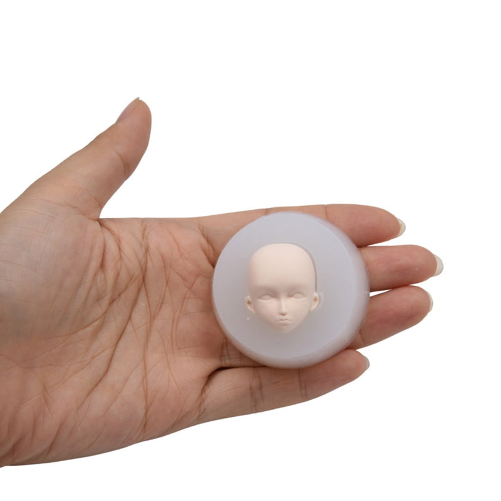 Silicone Human Head Mould 3D Fondant Face Moulds Model Fairy Head Mold