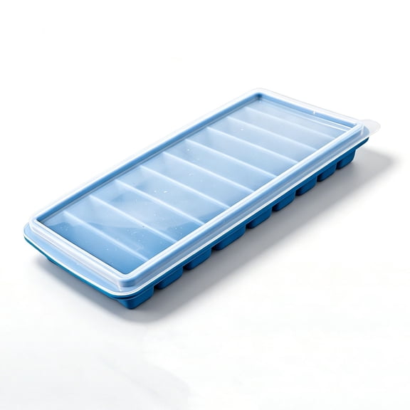 Silicone ICE Makers Tray with Lid, Easy Release Flexible Mold for Freezer, Stackable Ice Tray for Cocktails, Coffee, and Beverages
