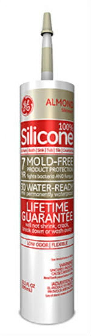 Silicone Max Premium 100% Premium Kitchen and Bath Silicone Sealant,  Almond, 10.1-oz.