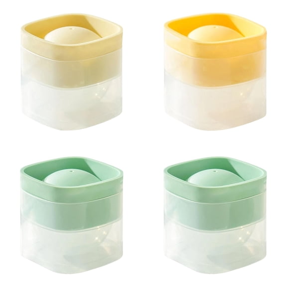 Silicone Ice Ball Maker with Lids, Large 2.67 Inch Round Ice Spheres Mold, Stackable & Easy Release Whiskey Ice Balls for Cocktails, Slow Melting Ice Cubes for Freezer，4pc