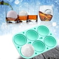 thumbnail image 1 of Silicone Ice Ball Maker Tray for Whiskey Cocktails, 6 Sphere Ice Mold Easy Release for Drinks and Party Use, 1 of 5