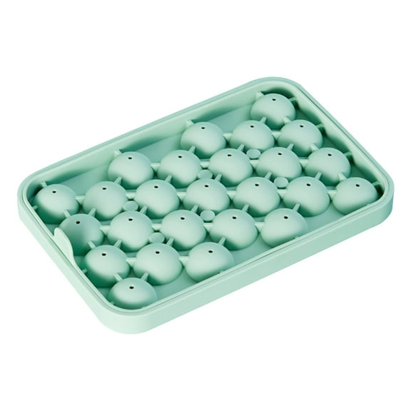 Silicone Ice Ball Mold Tray | 25-Hole Whiskey Ice Maker With Lid | Large Reusable Sphere Ice Box For Cocktails, Mixed Drinks, Milk Tea | Easy Release | 16x13x3cm | Food Grade
