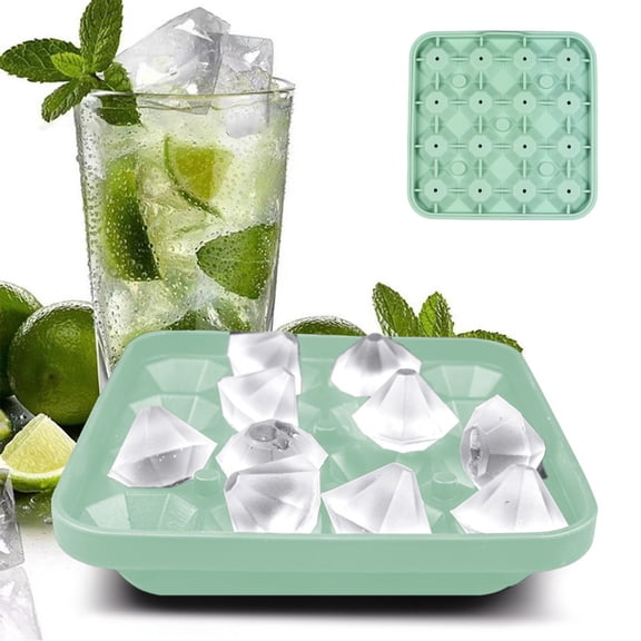 Silicone Ice Ball Mold Tray with Funnel, 16 Cavity Round Ice Cube Maker for Whiskey Cocktails and Drinks