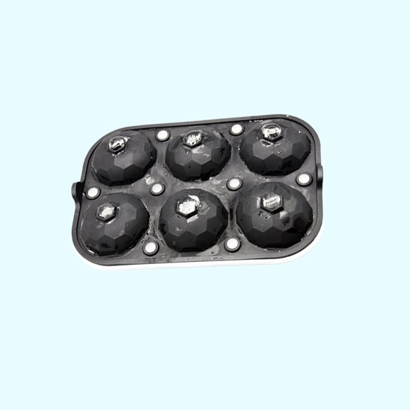 Silicone Ice Ball Mold with Funnel - 6-Hole Polygonal Ice Cube Maker for Whiskey and Cocktails