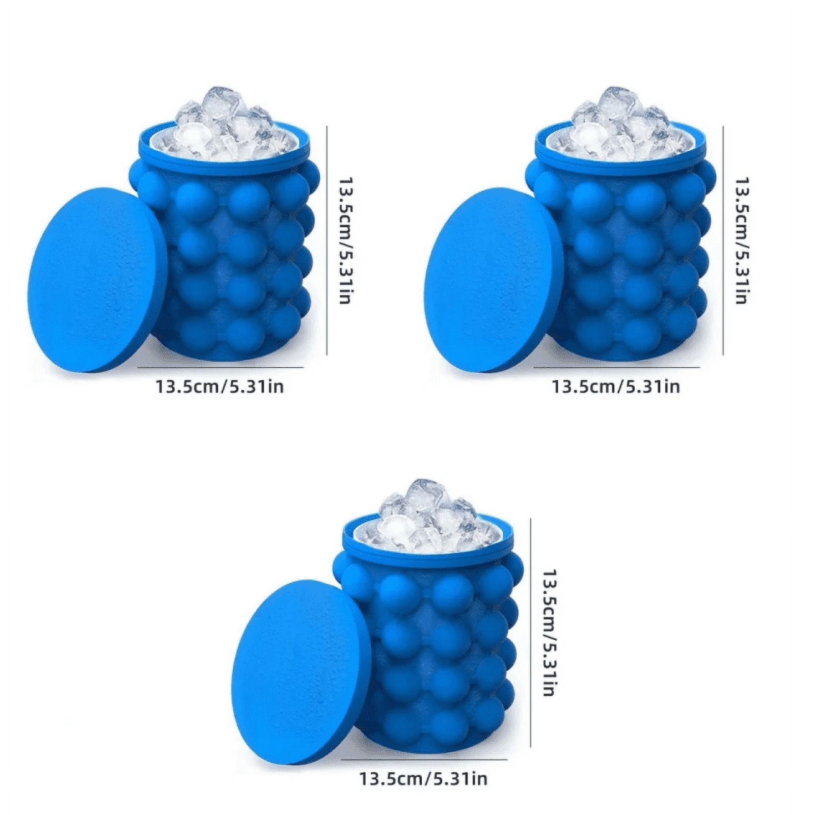 Silicone Ice Bucket Mold 1/3pcs, Reusable Ice Cube Maker for Drinks Freezing Serving Home Bar Kitchen Use