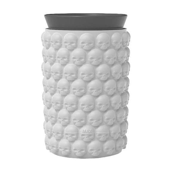 Silicone Ice Bucket Mold, Robust 128 Mini Skull Ice Cube Maker, Sturdy Resilient Squeeze release Travel Cocktail Ice Cup for Whiskey Coffee & Halloween