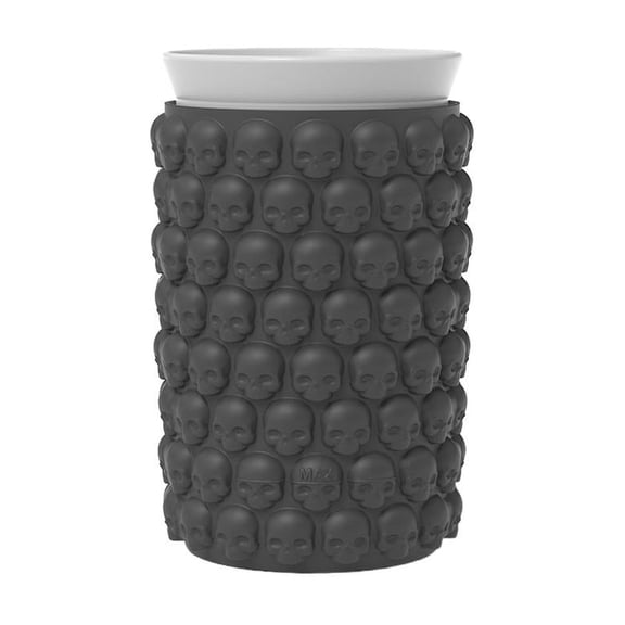Silicone Ice Bucket Mold, Robust 128 Mini Skull Ice Cube Maker, Sturdy Resilient Squeeze release Travel Cocktail Ice Cup for Whiskey Coffee & Halloween