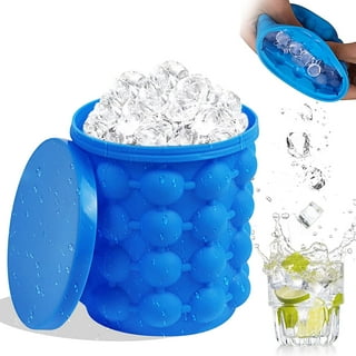 Kidsjoy Ice Maker,Ice Cube Trays 2 Pack , Silicone Round Ice Cube Maker  with Funnel Diamond Shape Ice Balls Large Ice Cube Trays for Whisky