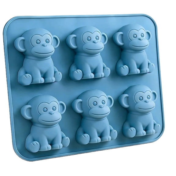 Silicone Ice Chunks Mold, 3D Monkey Shape, 1 Pack For Home Bar Party Drinks