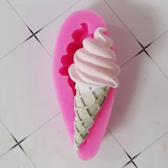 Silicone Ice Cream Cone Mold - Perfect DIY Cake Decorating Tool for Fun Birthdays and Desserts