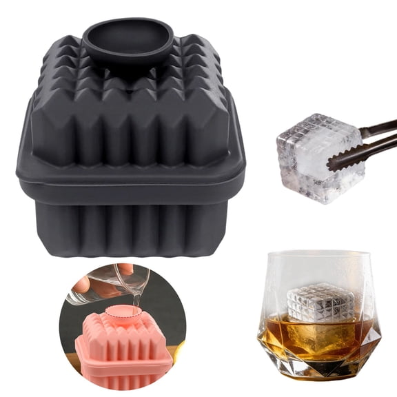 Silicone Ice Cube Mold Silicone Stackable Storage Ice Cube Mold Large Silicone Rose Tray 2Inch Square Ice For with High Quality Construction