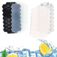 thumbnail image 1 of Silicone Ice Cube Molds，Easy-Release BPA Free, for Whiskey Cocktail, Safe Ice Cube Molds - black+white, 1 of 6