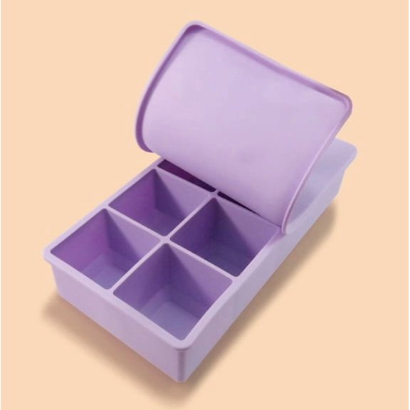 Silicone Ice Cube Tray - Easy Press Ice Maker for Home Use, Food-Grade Freezer Storage Box