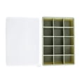 thumbnail image 1 of Silicone Ice Cube Tray with Lid, 15 Grid Square Ice Mold, Food Grade Easy Release Freezer Tray, Reusable Ice Maker for Juices Iced Coffee, 4.5"x6.7", A, 1 of 7