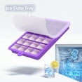 thumbnail image 1 of Silicone Ice Cube Tray with Lid, 24 Grid Easy Release Freezer Ice Mold, Small Cube Maker for Whiskey, Coffee, Juice, Homemade Snack - 1 Pack, 1 of 12