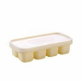 thumbnail image 1 of Silicone Ice Cube Tray with Lid, 8 Cell Easy Press Release Ice Mold, Food Grade Freezer Tray, Storage Container for Purees Milk Yogurt Jelly, 5.5"x2.8"x1.3", Yellow, 1 of 9