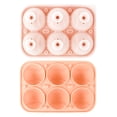 thumbnail image 1 of Silicone Ice Cube Tray Mold - 6-Cavity Round Ice Molds with Easy-Release Design, BPA-Free Silicone Material, Pink Color - for Home Bar, Cocktails, Whiskey, Coffee, Juice, Freezer Storage, 1 of 3