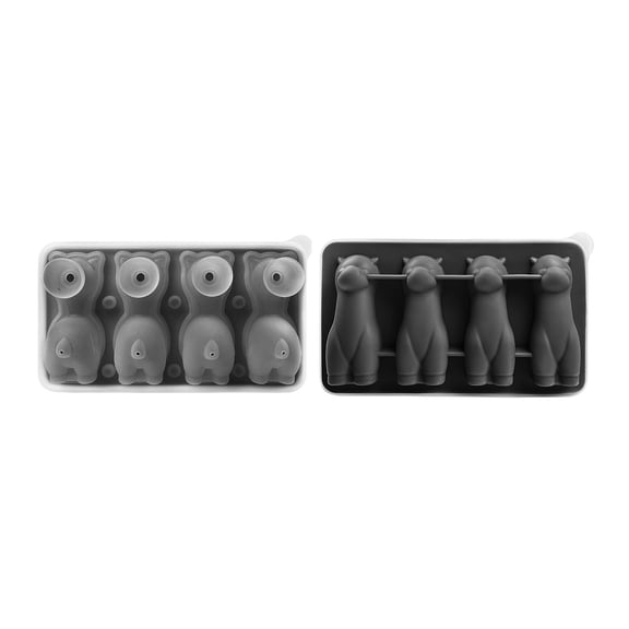 Silicone Ice Cube Tray with Lid Cute Shaped Silicone Tray With Lid For Easy Stacking And Storage Novelty Ice For Cocktails And Drinks