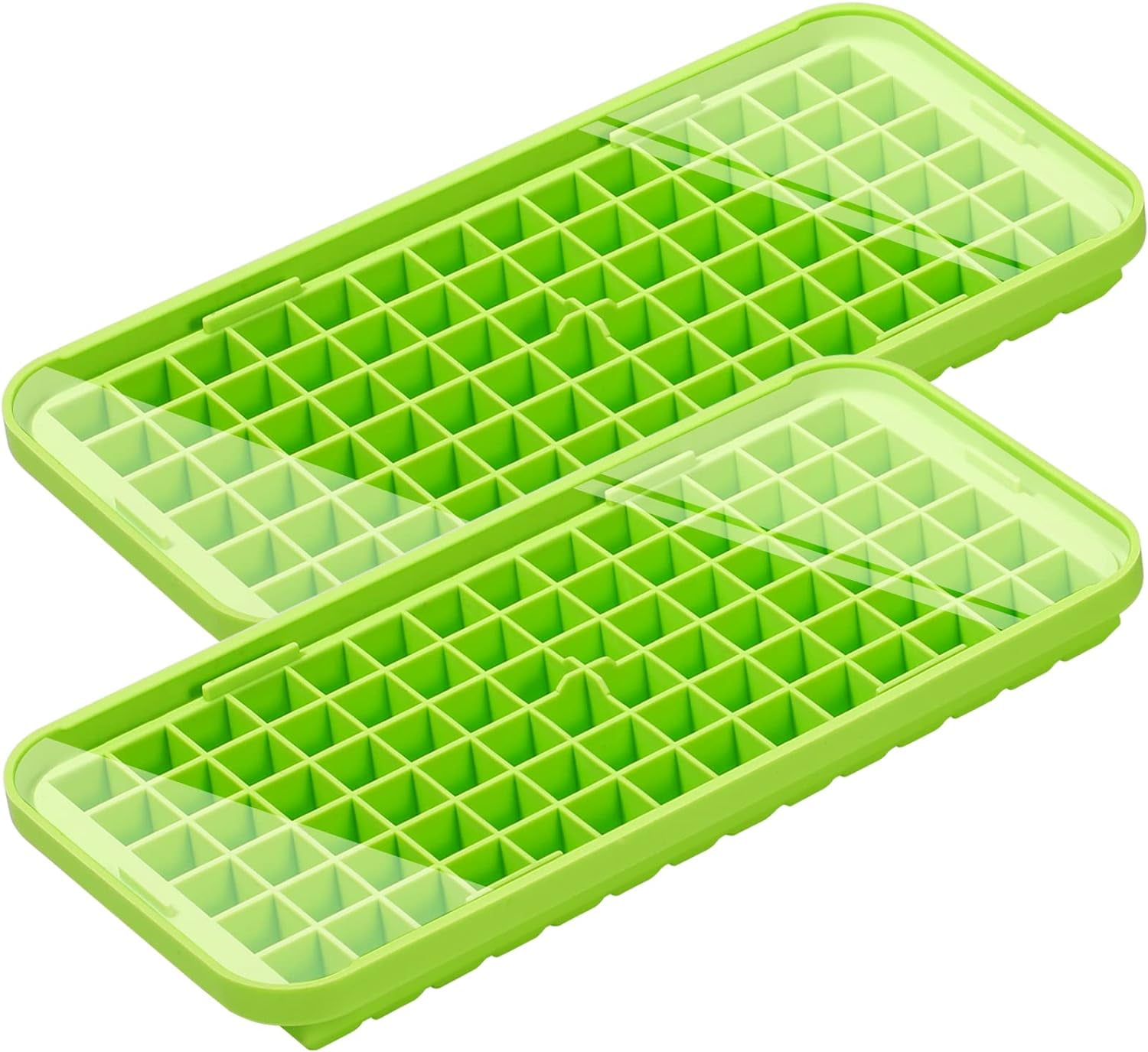 Silicone Ice Cube Tray with Lid Easy Release Small Ice Molds 86 Grids Mini Crushed Tiny Ice Trays for Drinks Coffee Juice Whiskey Cocktails