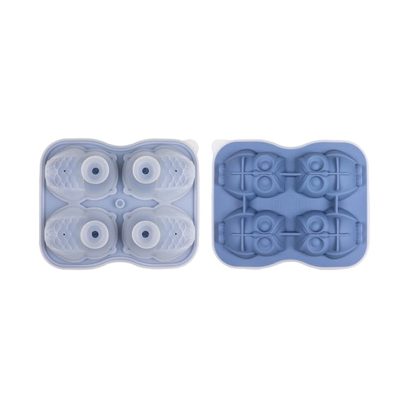 Silicone Ice Cube Tray with Lid Owl Shaped Silicone Tray With Lid For Easy Stacking And Storage Novelty Ice For Cocktails And Drinks
